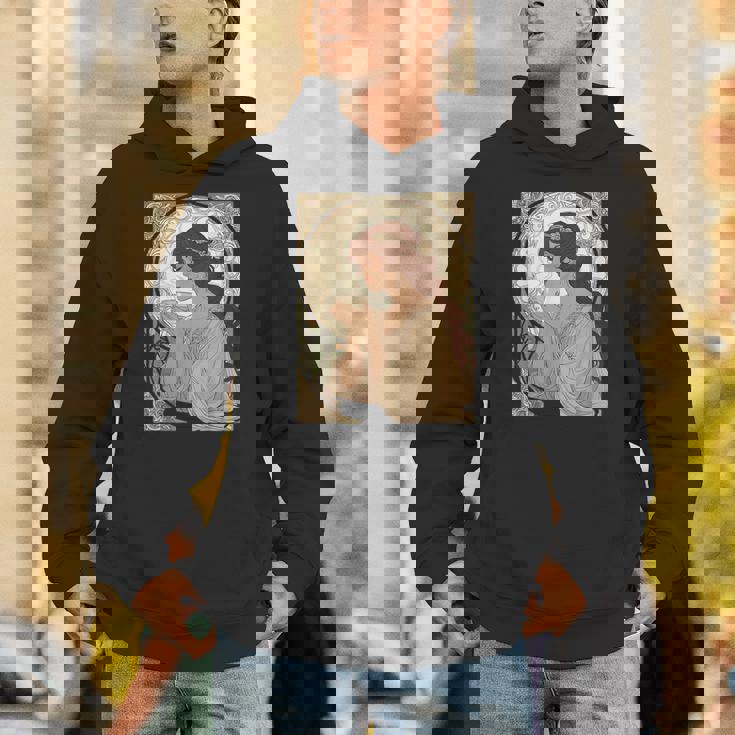 コーヒー好きのミュシャ風のアールヌーボー パーカー