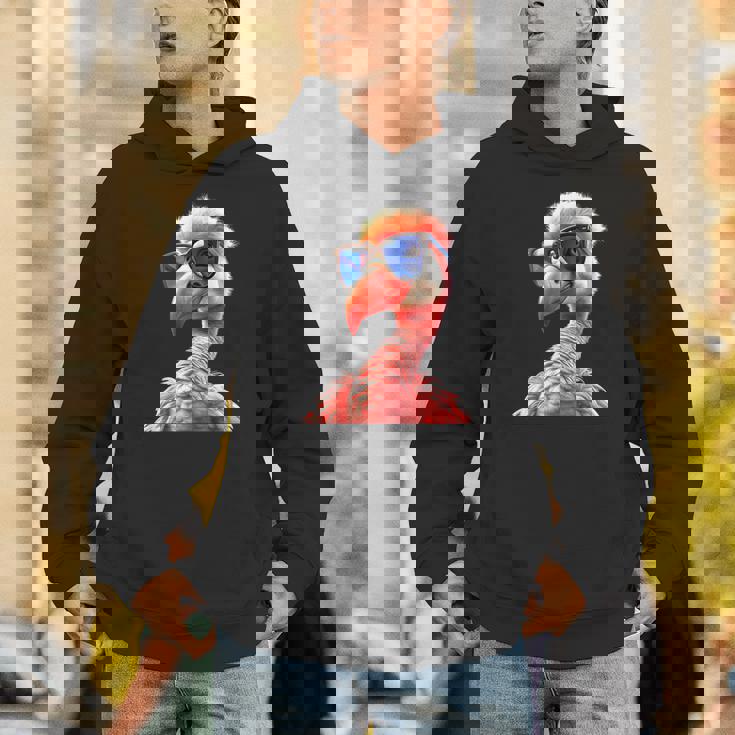 サングラスをかけたフラミンゴ フラミンゴが大好き かわいいフラミンゴ パーカー