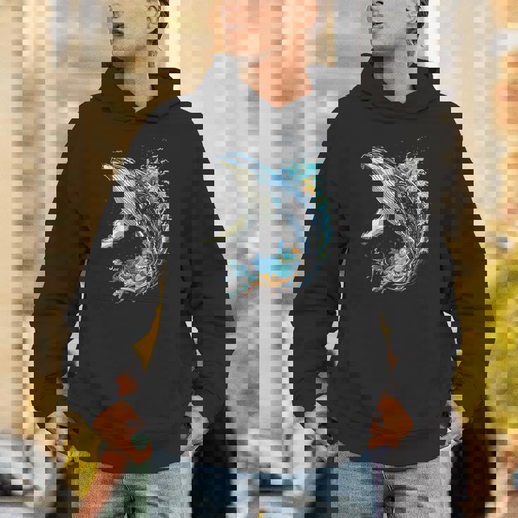 ザトウクジラ 動物 グラフィック イラスト ザトウクジラ パーカー