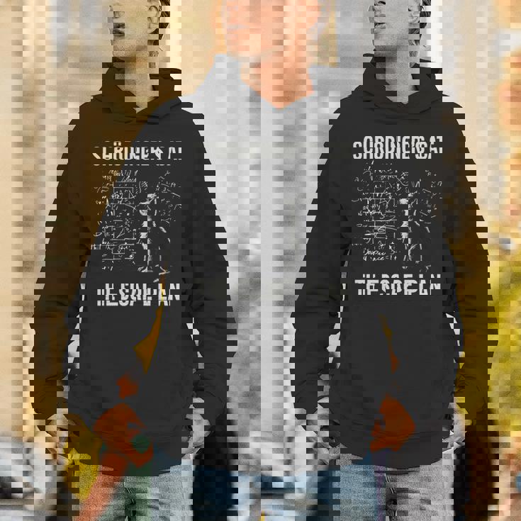 シュレーディンガーの猫 脱出計画 物理ジョーク 長袖tシャツ パーカー