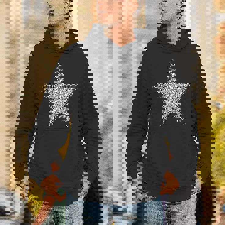 シルバー 星 5つの突起 パーカー