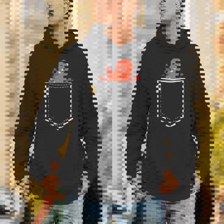 タコ ウインナー タコ 勝者 食べ物 イラスト ポケット デザイン かわいい 面白い 長袖tシャツ パーカー