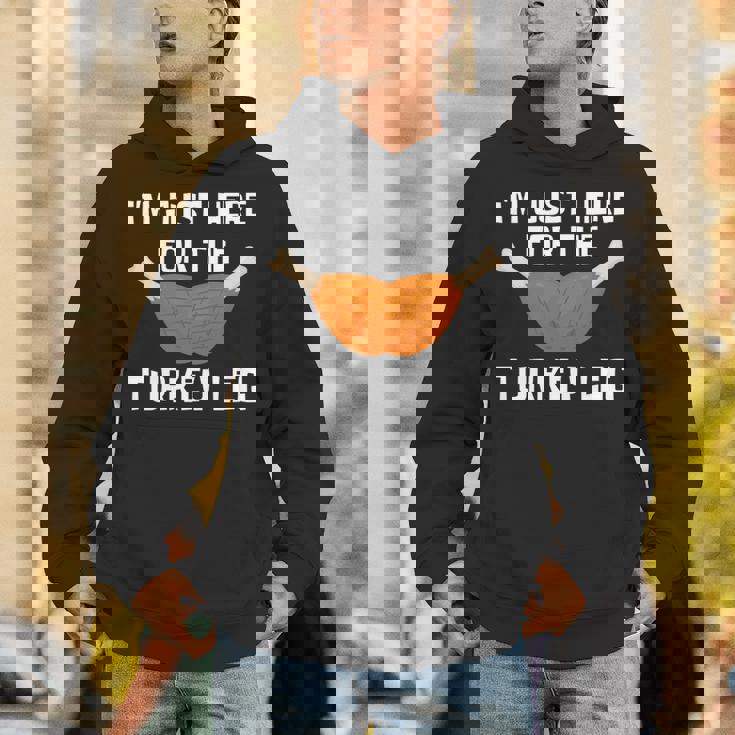 ターキー・レッグ・ファニー・サンクスギビング・ターキーのためにここに来たんだ 長袖tシャツ パーカー