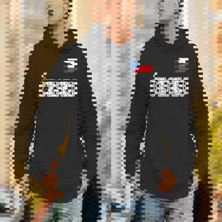 チェコ共和国 胸に Cesko 旗国旗 長袖tシャツ パーカー