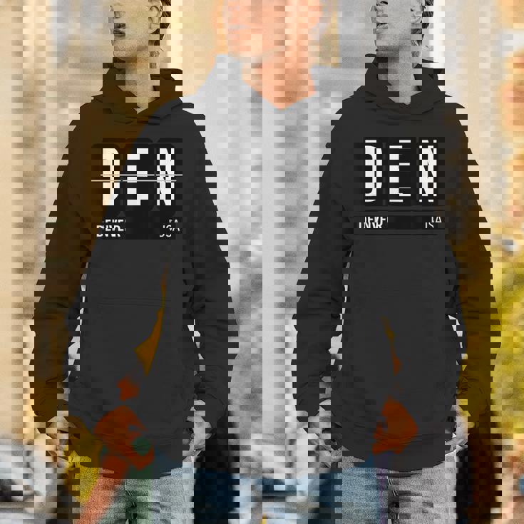 デンデンデンバー コロラドusa 旅行 お土産 白文字 パーカー