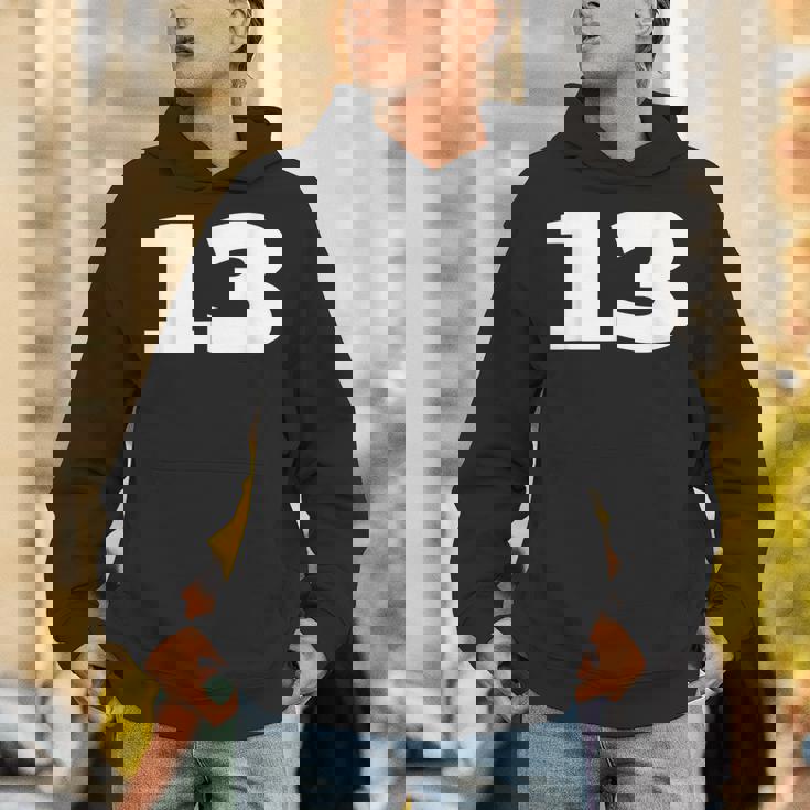 ナンバー13 Thirn スポーツチーム フロントプリント お揃い 誕生日 パーカー