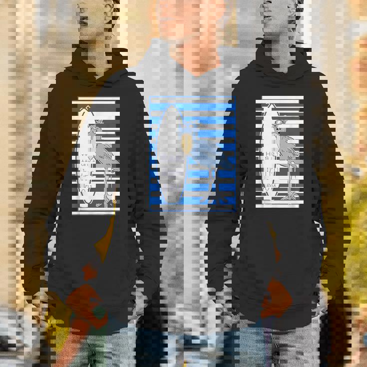 ハシビロコウさん 『サーフサイド・ボーダー』【どうぶつフレンズ】 サーファー／サーフボード 夏・面白 パーカー