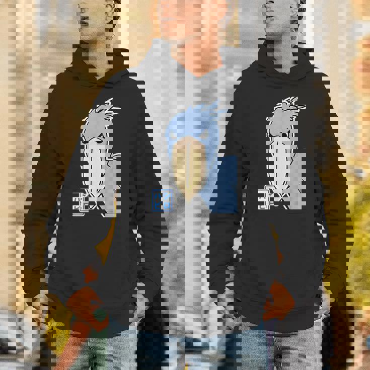 ハシビロコウさん『フル ビッグプリント』青い鳥【どうぶつフレンズ】ゆるくて かわいい 動物園の生き物 イラスト パーカー