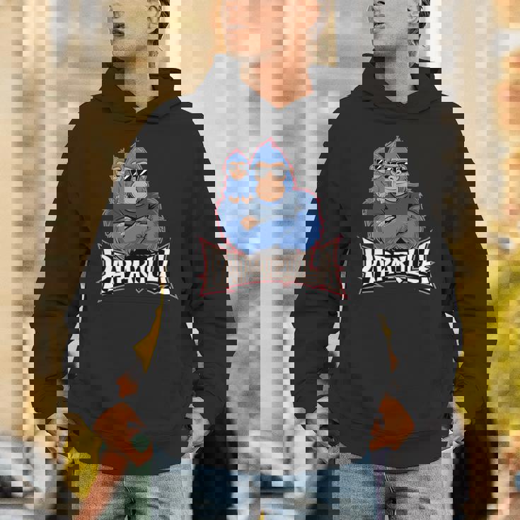 パパリラ 父娘ゴリラ 長袖tシャツ パーカー