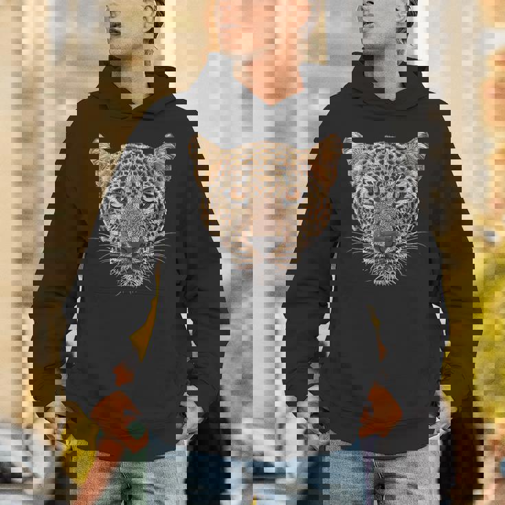 ヒョウの顔 大きな猫の頭 パンテラ パルダス 野生動物 キッズ パーカー