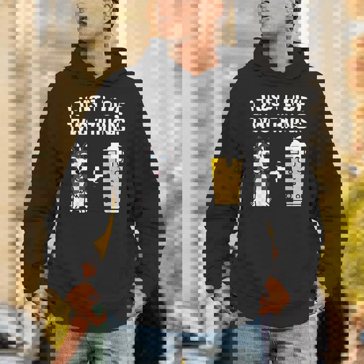 ビールシベリアン・ハスキー犬 パーカー