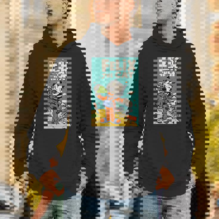 フェリックス・ザ・キャット・ムーン・ドリーマー レトロ1920年代天体アニメーション パーカー