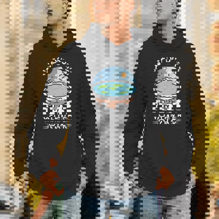 フラットアースデザインのアイデア 一度行けばフラット陰謀論 パーカー