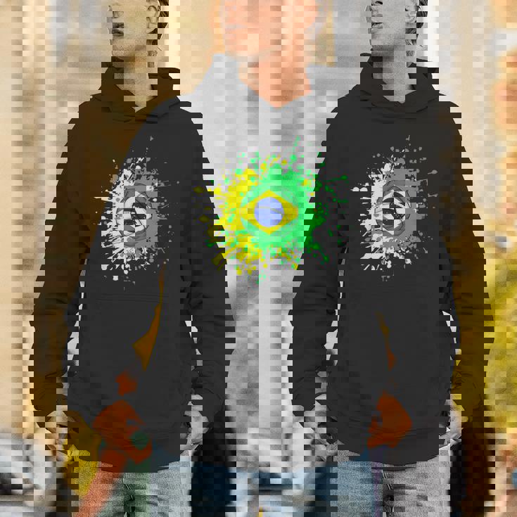 ブラジルの旗が付いたブラジルのバレーボール パーカー