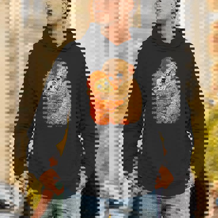 ベビーモンキーパンチ 面白い猿のぬいぐるみミーム パーカー