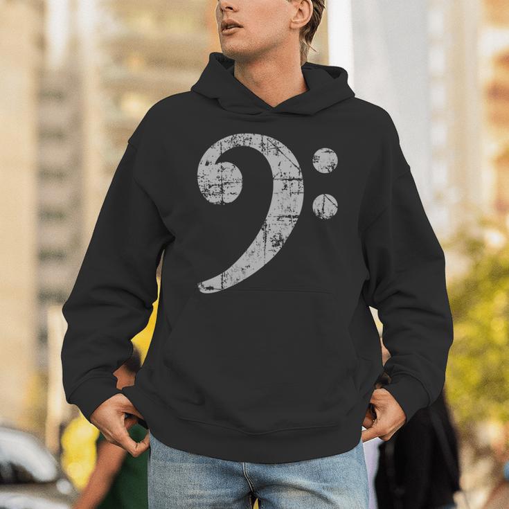 ベースト音記号ヴィンテージグレー ベースシスト低音プレーヤー 長袖tシャツ パーカー