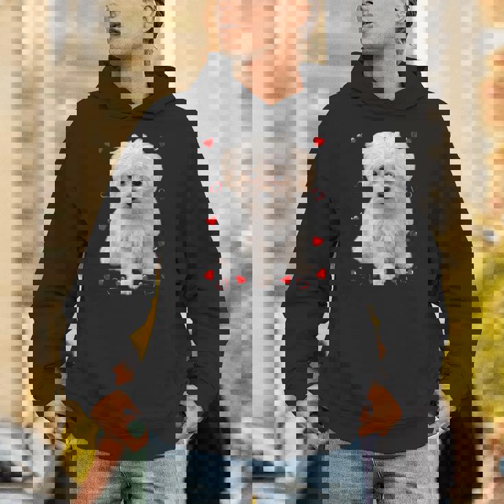 マルチーズ 犬 オーナー ラバー デザイン 子犬 ハート デザイン パーカー