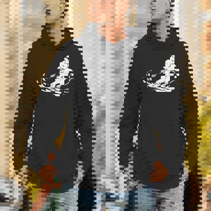 ミニマリスト スキー シルエット ウィンタースポーツ デザイン パーカー