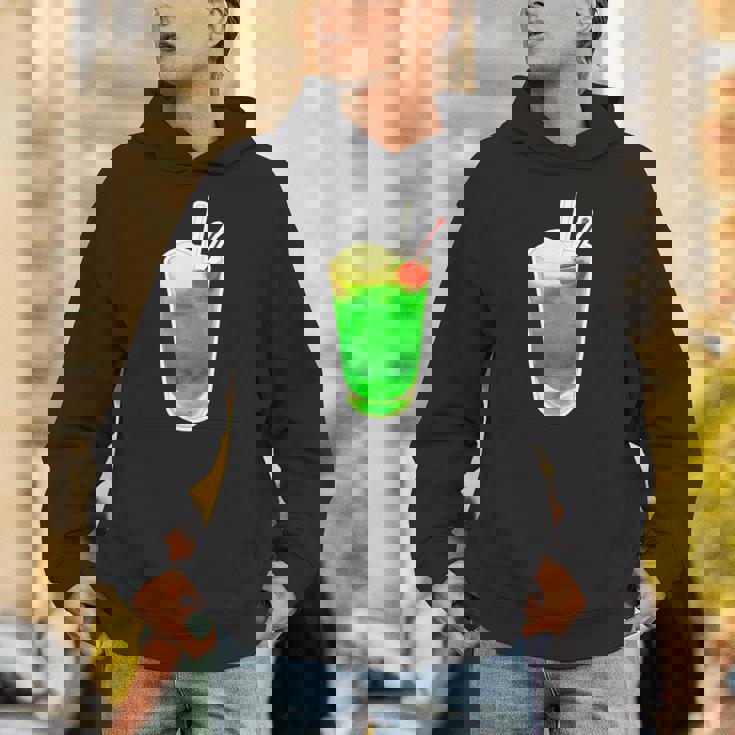 メロンソーダ／クリームソーダ（スイーツ ポップ）夏【サマータイム】昭和レトロ 80S かわいい デザイン パーカー