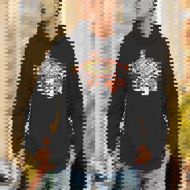 ラーメン寿司パピヨン犬 パーカー