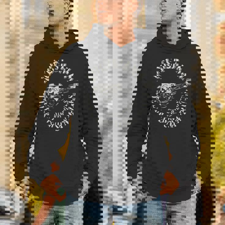 ルイジアナ スワンプ ブルースアメリカンギター 音楽 ビンテージ 長袖tシャツ パーカー