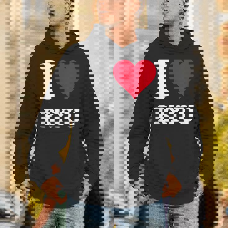 レッドハート I Love Ryu パーカー