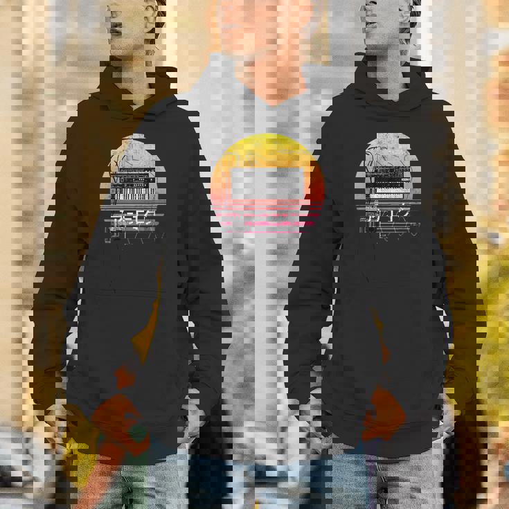 レトロ 80年代 日本風 シンスウェーブ アナログシンセサイザー パーカー