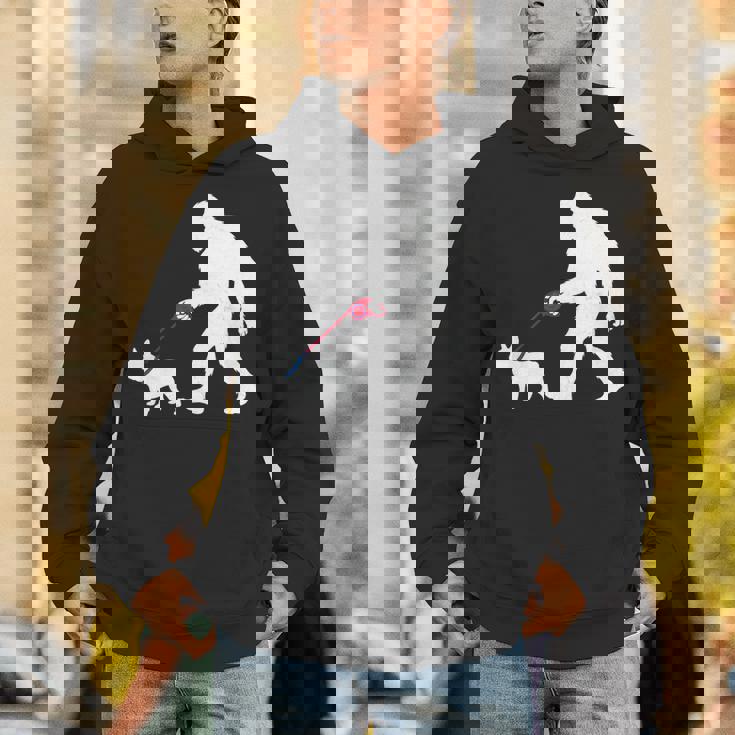 レトロ ビッグフット ウォーキング フレンチブルドッグ ファニー サスカッチ 長袖tシャツ パーカー