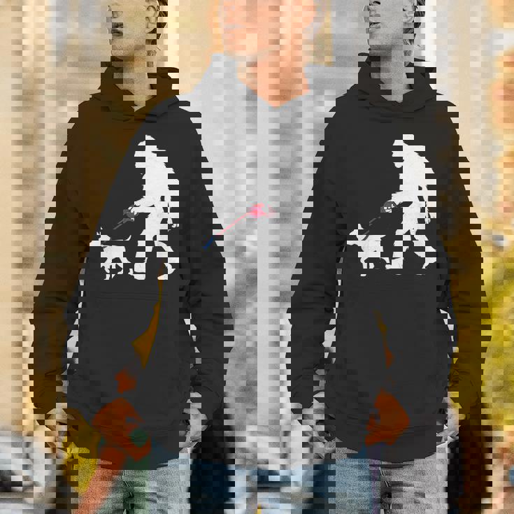 レトロ ビッグフットウォーキング 杖 コルソ 犬 面白い サスカッチ 長袖tシャツ パーカー