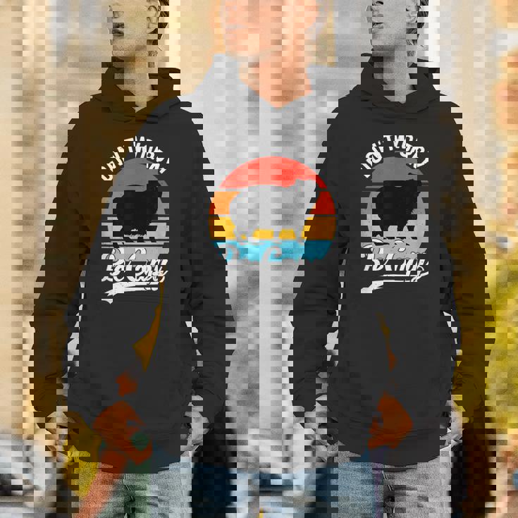 レトロ 面白い カピバラ Don't Worry Be Capy パーカー