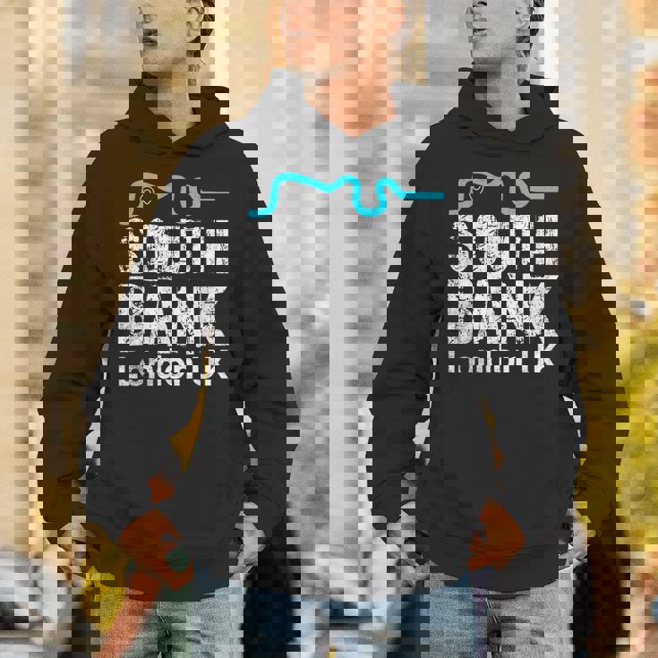 ロンドン、「サウスバンク」の「テムズ川」地図のロンドンお土産 パーカー