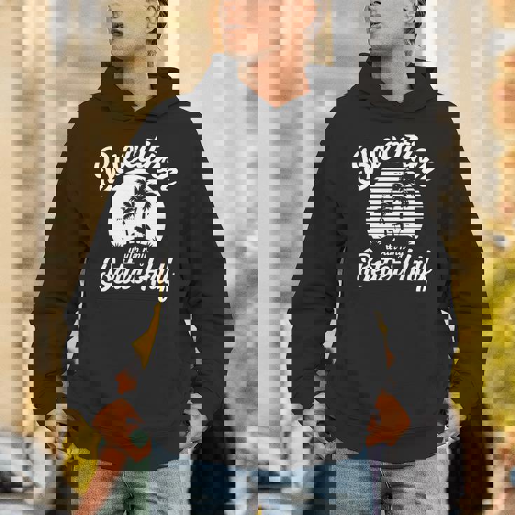 ヴィンテージbaecation With My Better ハーフマッチングカップル 長袖tシャツ パーカー