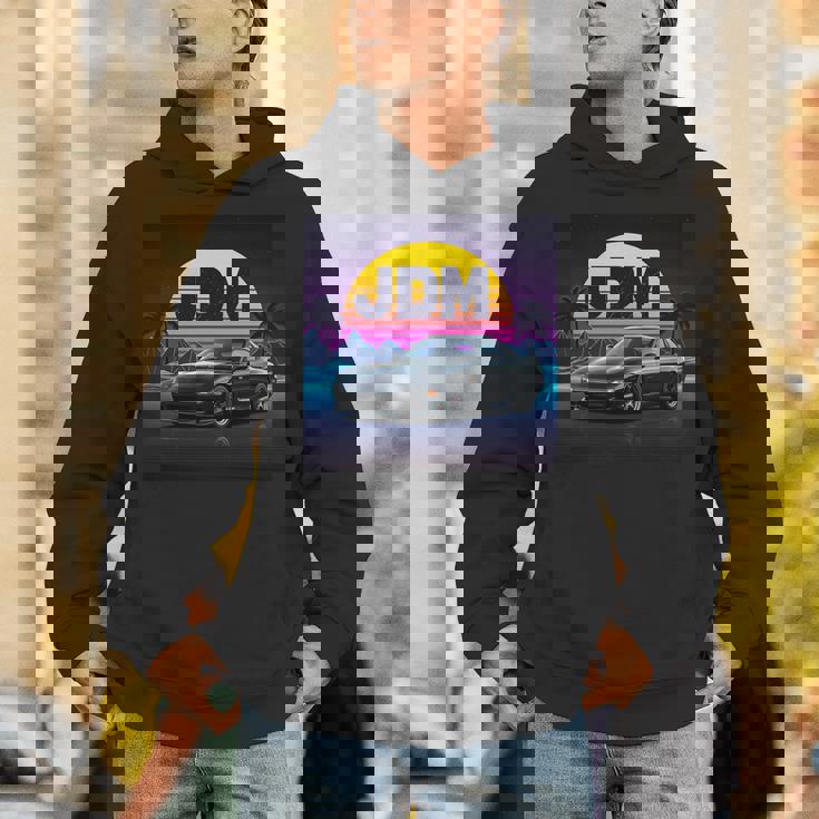 ヴェイパーウェーブ レトロ サンセット Jdm レジェンドカー 日本国内市場 長袖tシャツ パーカー