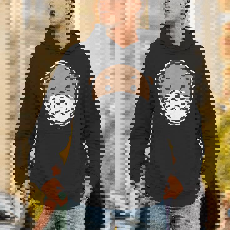 丸顔 カワウソ《コツメカワウソ》シンプル【どうぶつフレンズ】グッズ ゆるくて かわいい イラスト パーカー