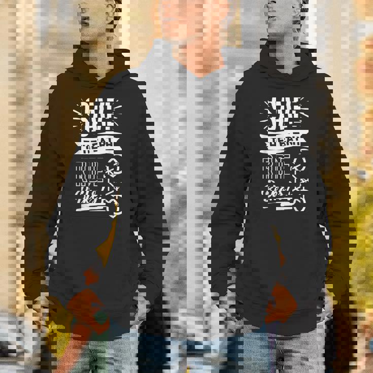 地球を救おう 自転車に乗ろう パーカー