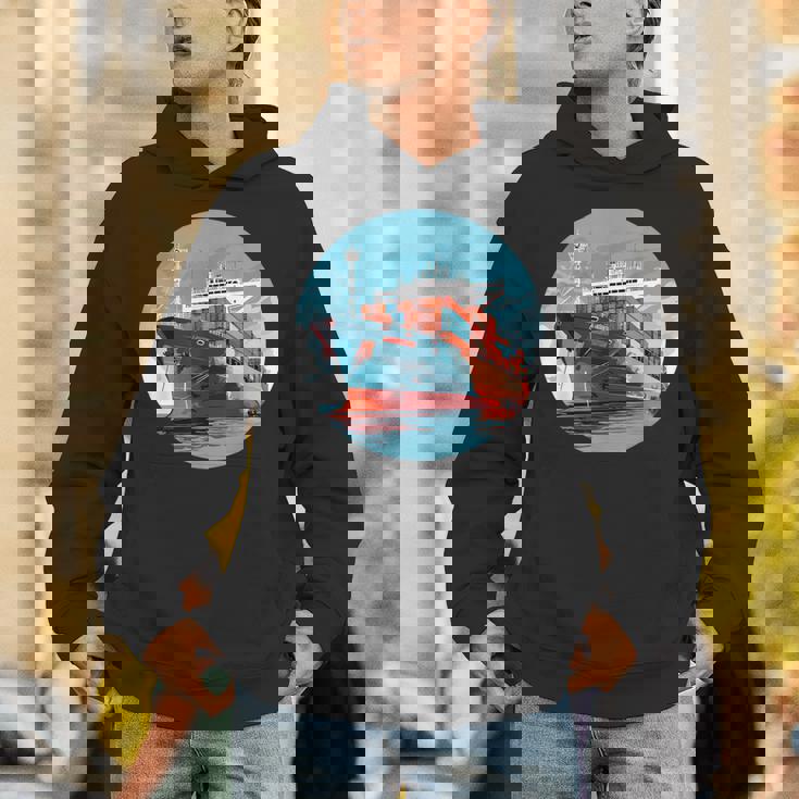 大型輸送船 カーゴコンテナ船愛好家向け パーカー