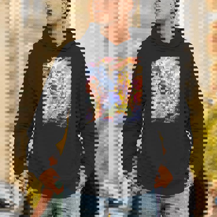 宇宙の銀河猫とユニコーン ペガサス パーカー