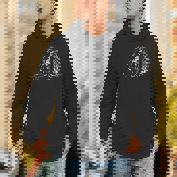 巨大アリクイ ラインアート 野生動物 図面デザイン パーカー