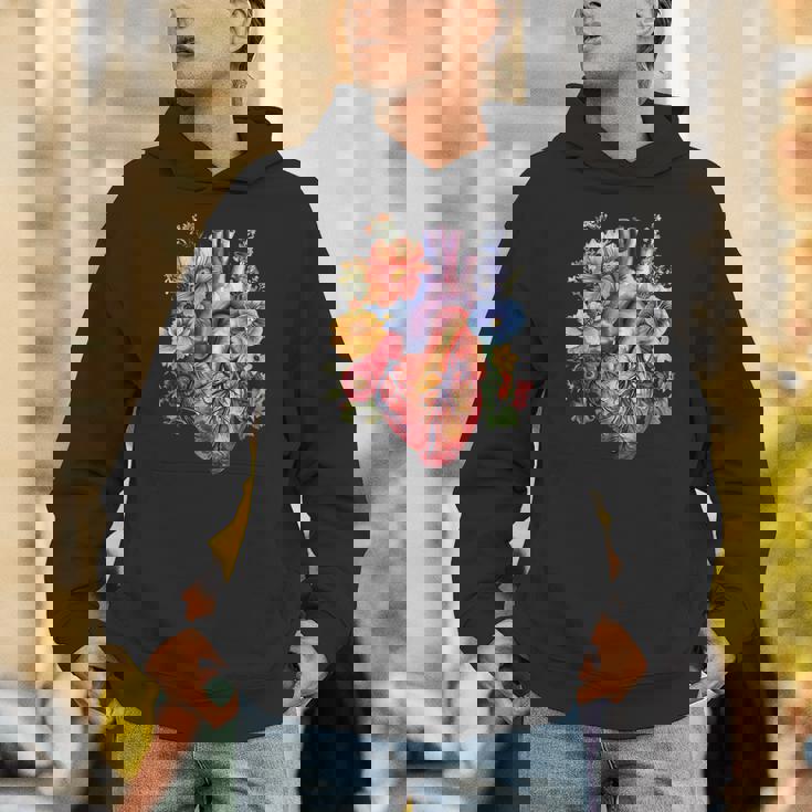 心臓超音波検査者ギフト 心臓専門医ギフト ハートフラワー パーカー