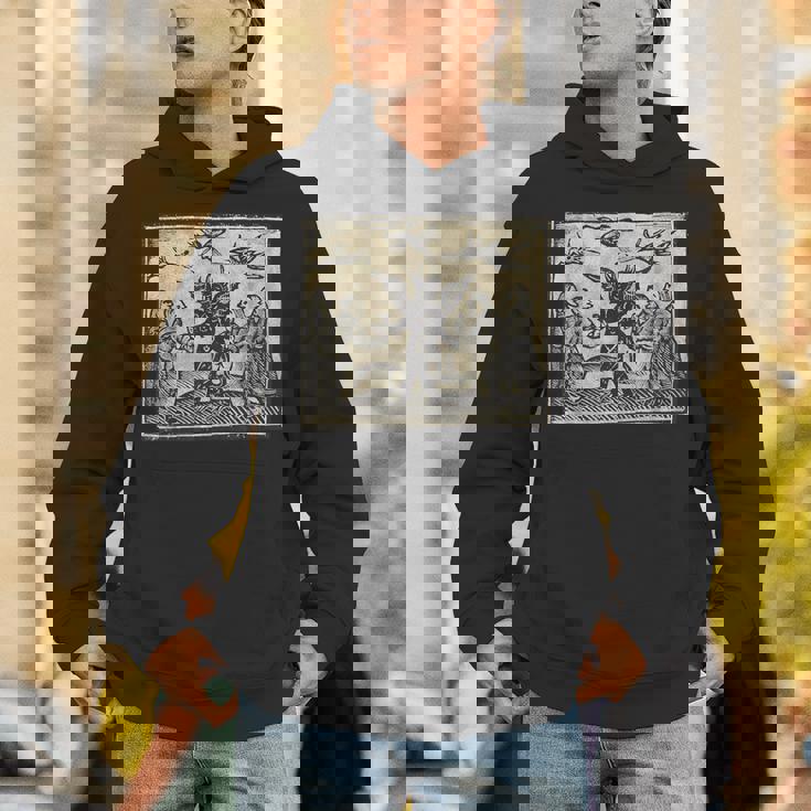 悪魔のオカルトの犠牲ゴスホラー 美的木版画 パーカー