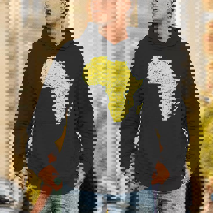 手描きアフリカ地図tシャツ 国名付き パーカー