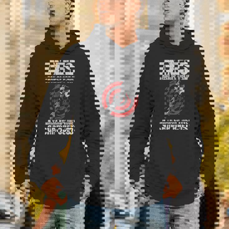 斧投げ ランバージャック ヨガ ゴルフ ファニー 斧投げ ブルズアイ パーカー