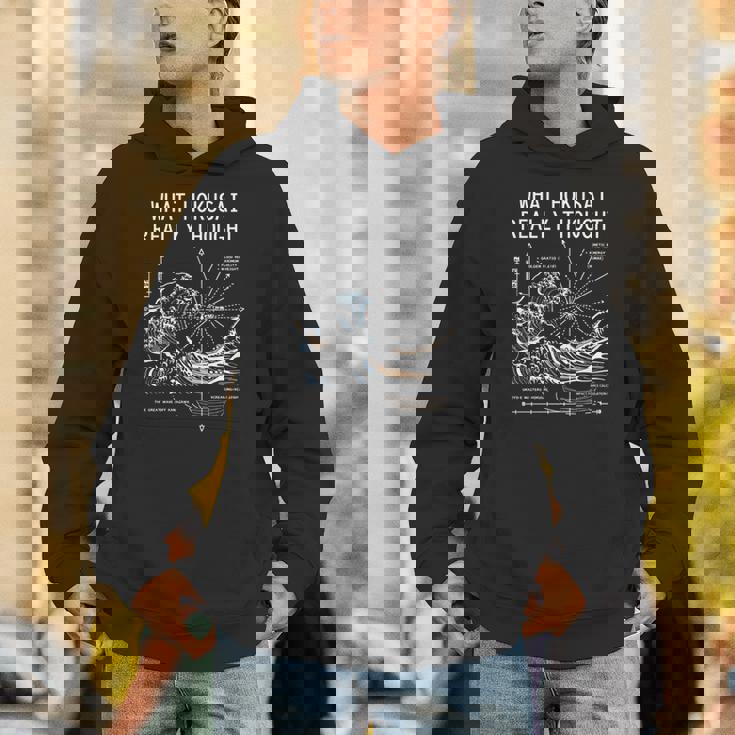 日本 大波動物理学 北斎 水 動き 数学 科学 長袖tシャツ パーカー