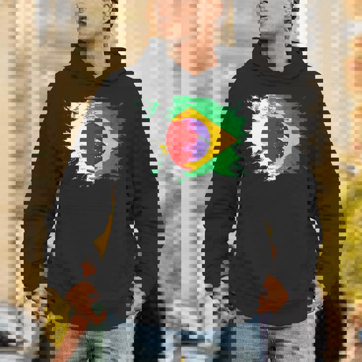 日本とブラジルのdnaヘリテージフラッグ 長袖tシャツ パーカー