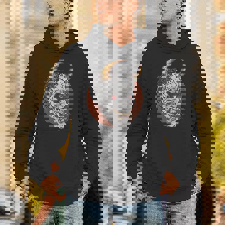 日本の般若マスク 能面 悪魔 鬼 タトゥー 入れ墨 パーカー