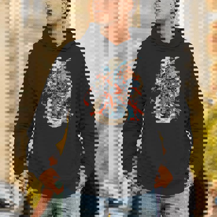 日本アート 蛇 忍者 浮世絵 アニメスタイル サムライスネーク パーカー