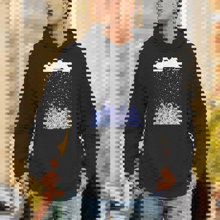 森 雪 新雪 落ちる 冬 ワンダーランド 雪 恋人 パーカー