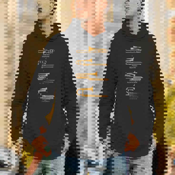 様々なトロンボーンタイプ トロンボーンギフト パーカー