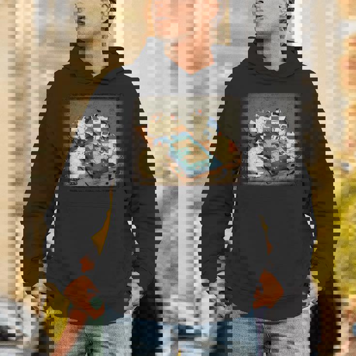 猫 遊ぶ 麻雀 面白いプレーヤー 文字付き パーカー