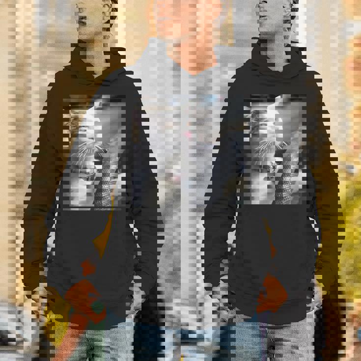 猫のミームtシャツを運転します パーカー